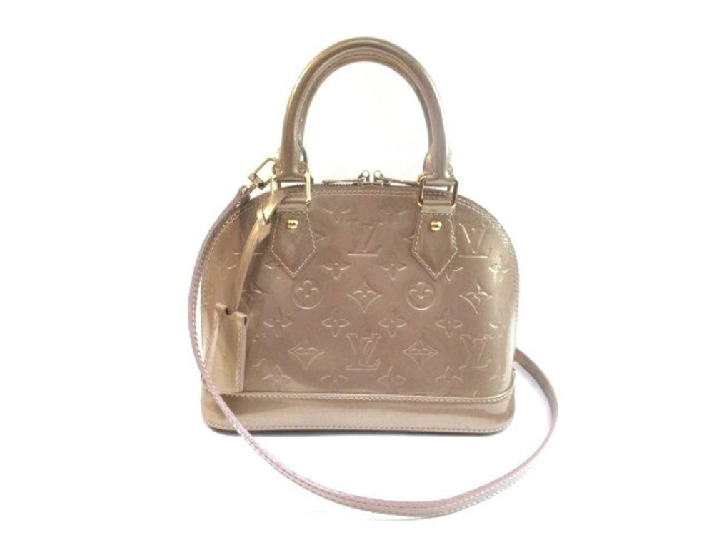 LOUIS VUITTON Alma Shoulder Bag Vernis Beige Cream Poudre